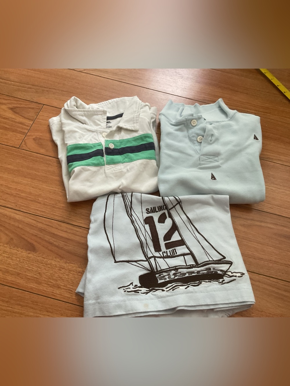 Boys Light Blue Sailing Graphic Tee & Polo Set Sz 4